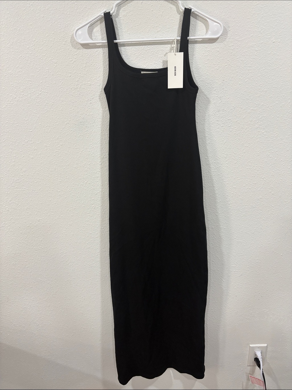 Buck Mason Women’s Black Surplus Rib Scoop Neck Tank Dress XS NWT $128